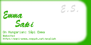 emma sapi business card